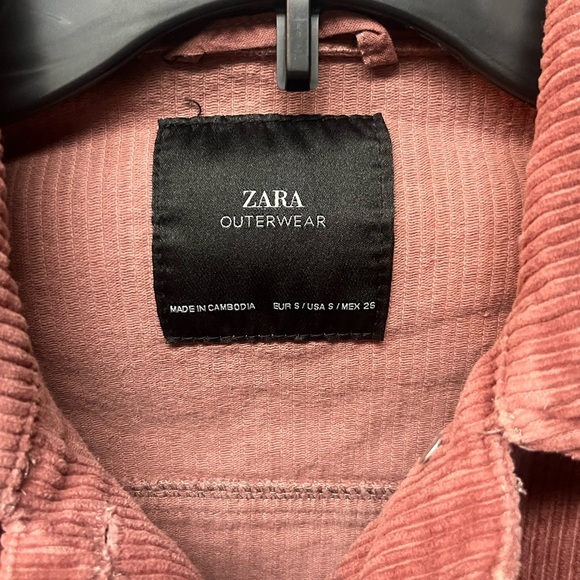 Zara Pink Corduroy Cropped Jacket. Size Small - Picture 3 of 5